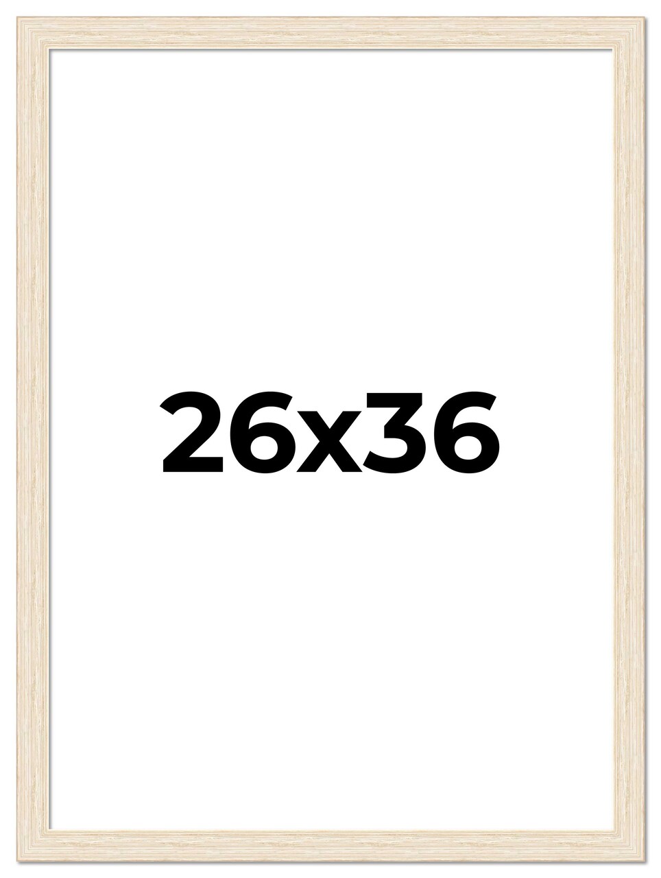 26x36 Wide Barnwood Picture Frame with UV-Resistant Acrylic & Acid Free Backing, Available in 6 Paint Finishes - Grey, Brown, White, and Black